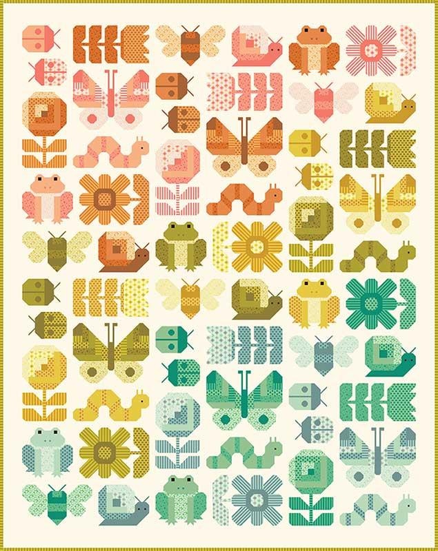 Busy Backyard pattern cover by Patterns By Elizabeth Hartman