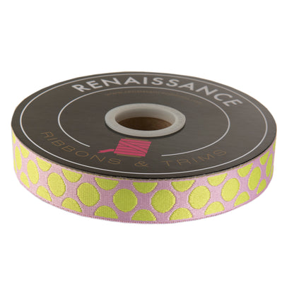 Down to Earth - Dot WEBBING in Cherry Limeade - 1" width - by Tula Pink - One Yard (Preorder)