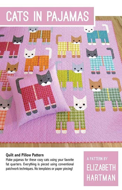 Cats in Pajamas pattern cover by Patterns By Elizabeth Hartman