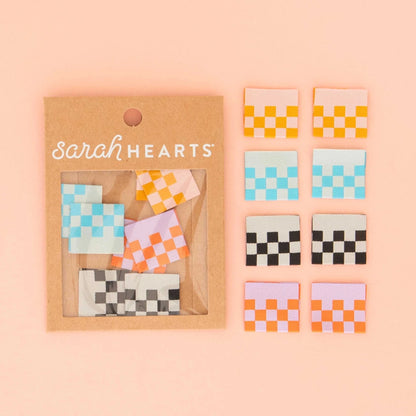 Sarah Hearts - Checkerboard Woven Labels - LP126