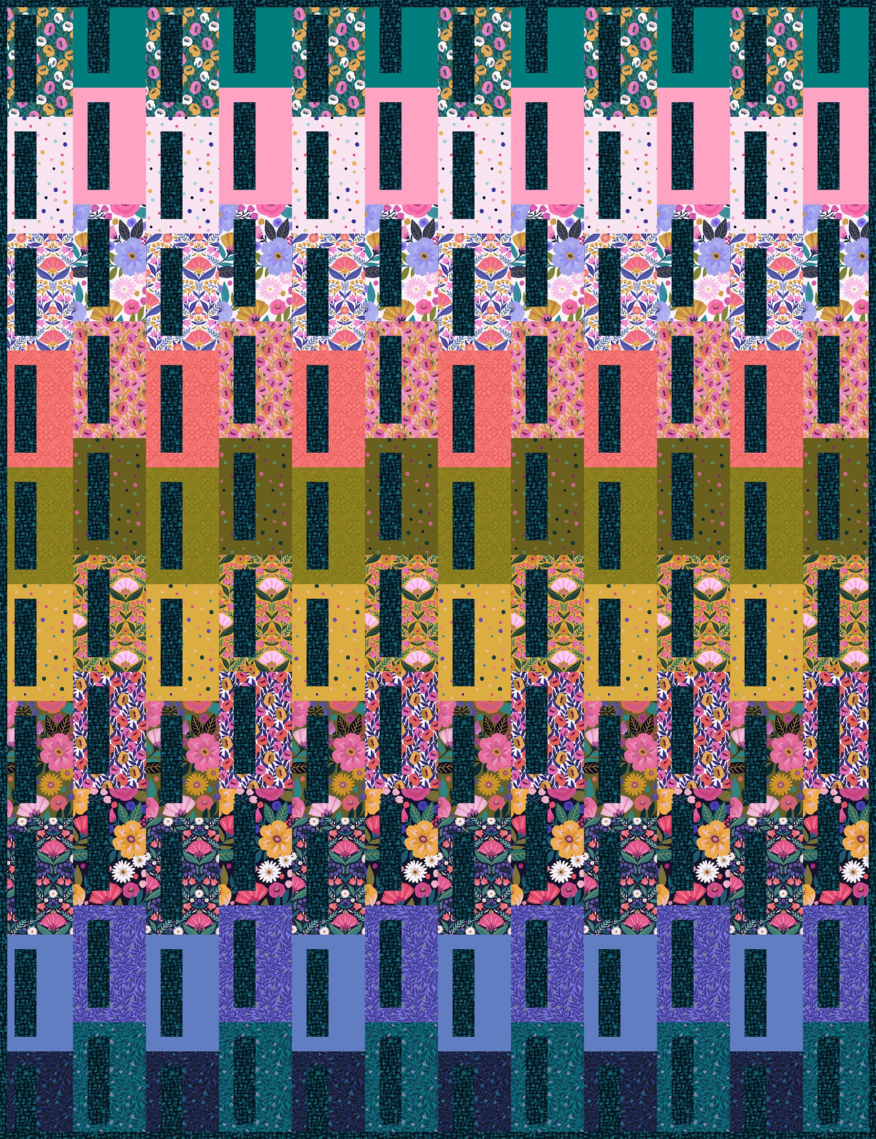 City Limits Quilt Kit - Dayspring - Fabric Only – Pink Door Fabrics