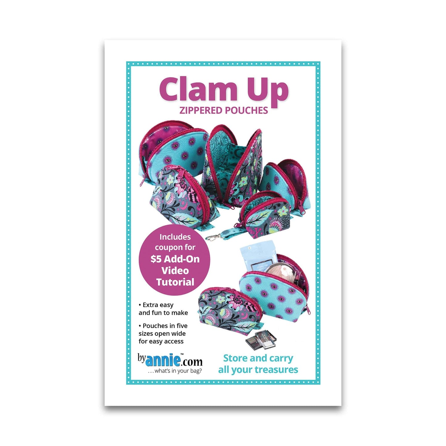 Clam Up - Patterns by Annie - Paper Pattern - PBA275