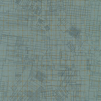 Collection CF - Blueprint in Shale - AFR-19929-335 - Half Yard