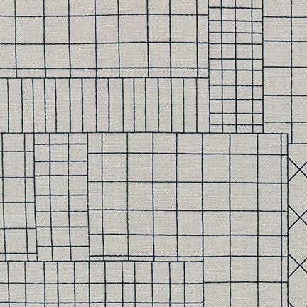 Cotton quilting fabric pattern called 'Patchwork in Ash'. Part of the 'Collection CF' fabric collection. Designed by Carolyn Friedlander for fabric company Robert Kaufman. SKU: AFRM-20591-290. 44-45 inch width.