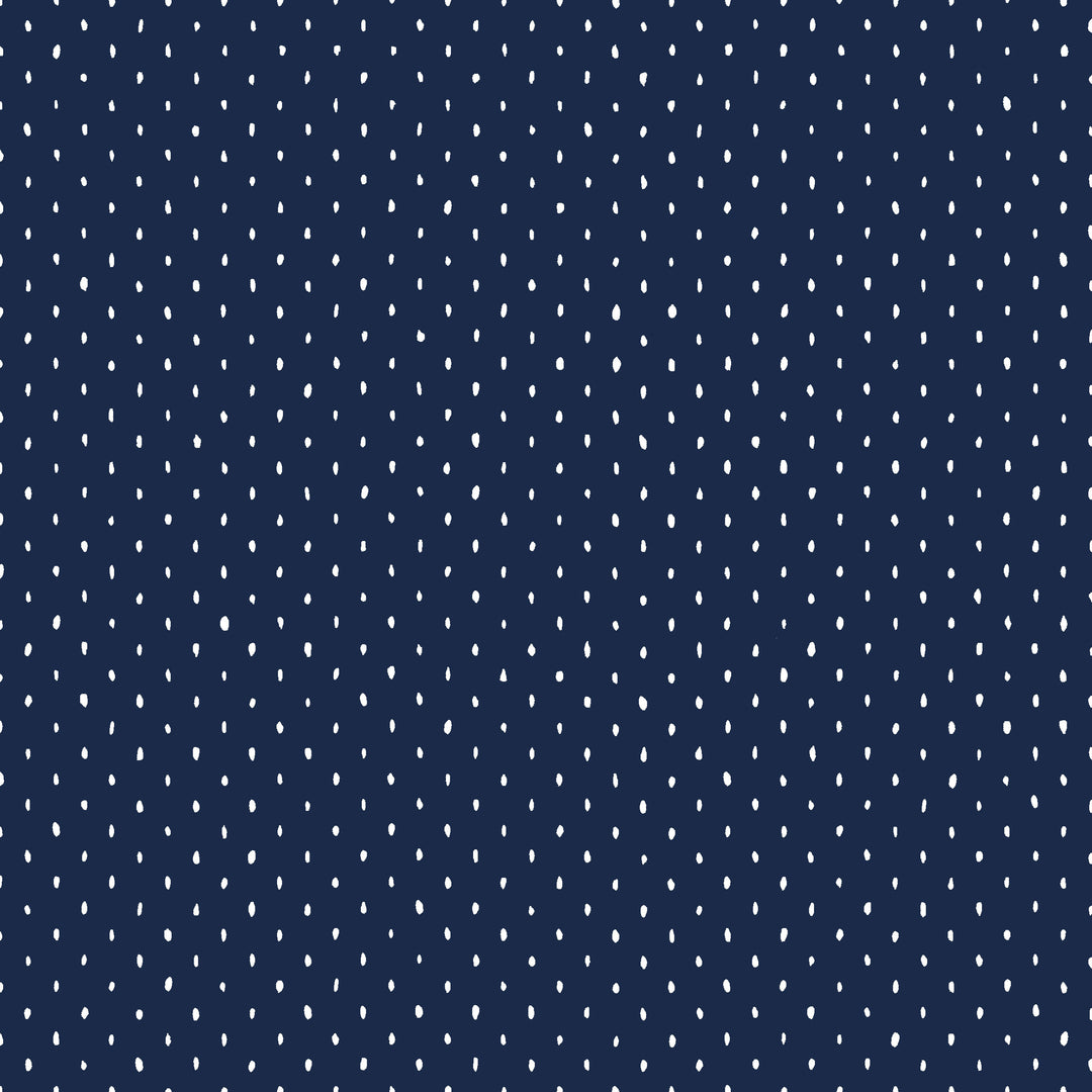 Cotton quilting fabric pattern called 'Stitch and Repeat in Sailor'. Part of the 'Basics' fabric collection. Designed by  for fabric company Cotton and Steel. SKU: CS101-SA8. 44-45 inch width.