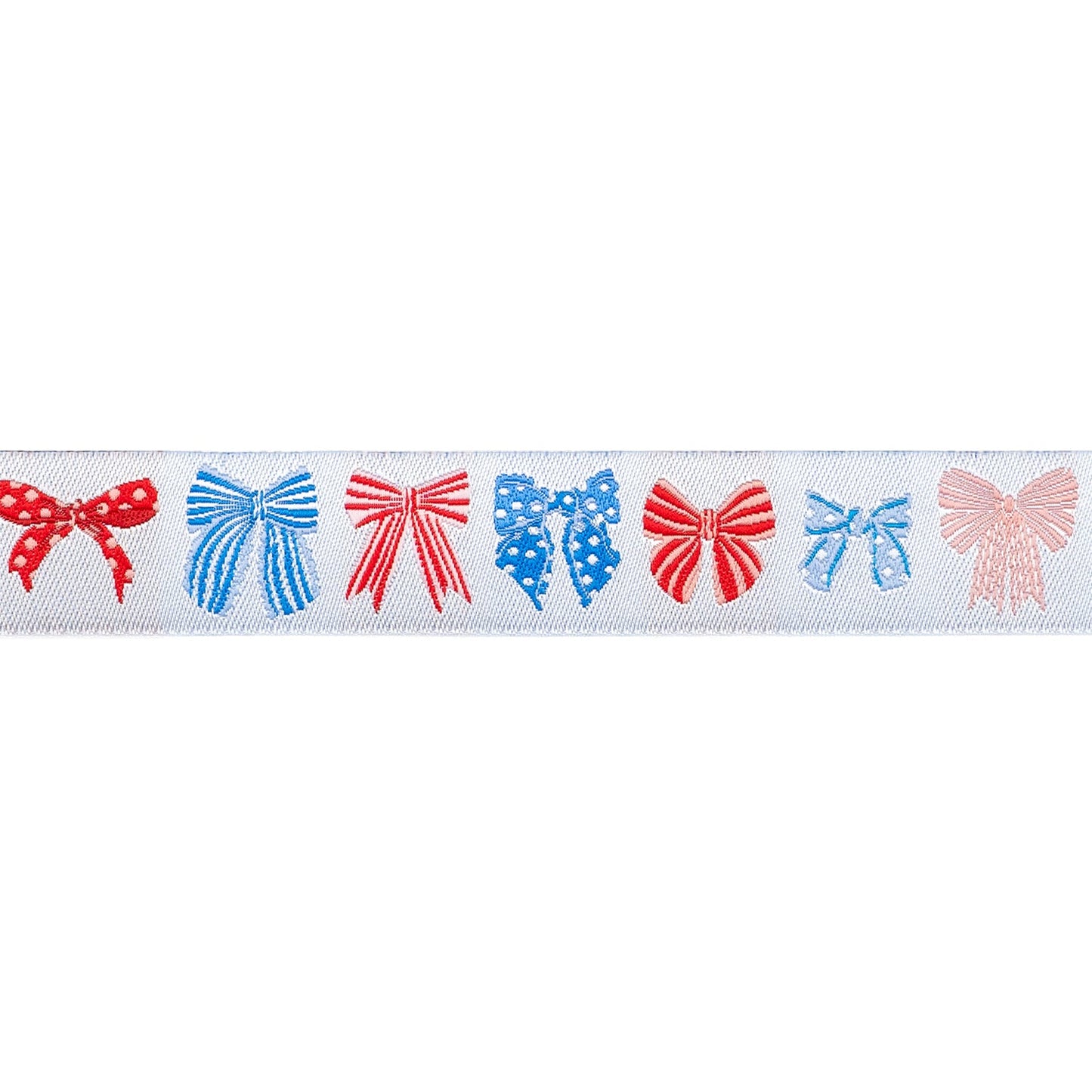 250th Birthday - Festive Bows - 7/8" width - by Renaissance Ribbons - One Yard
