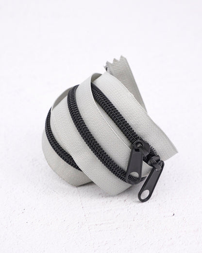 Smoke - Handbag Zipper - Renaissance Ribbons
