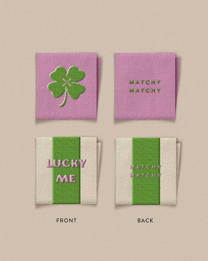 Lucky Clover Square Garment Labels: Set of 8