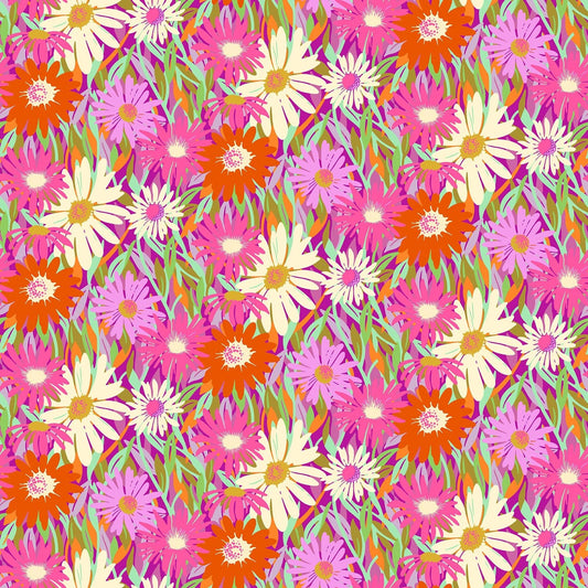 Unchained in Violet quilting fabric, part of the Daisy Crush fabric collection by Heather Bailey (SKU: 91280-56)