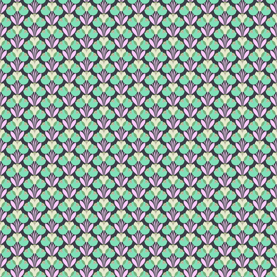 Best Buds in Shade quilting fabric, part of the Daisy Crush fabric collection by Heather Bailey (SKU: 91282-48)