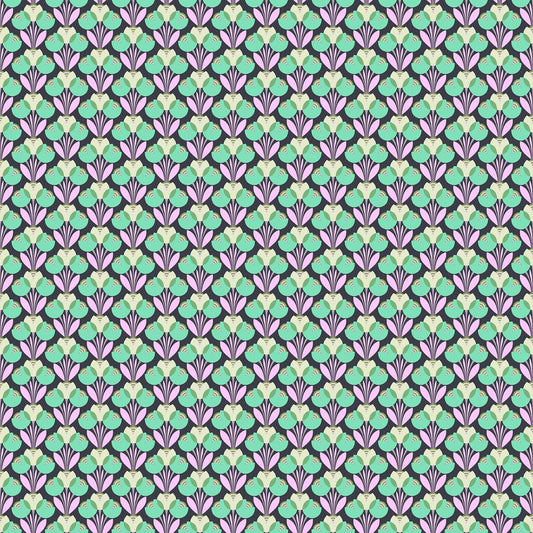 Best Buds in Shade quilting fabric, part of the Daisy Crush fabric collection by Heather Bailey (SKU: 91282-48)