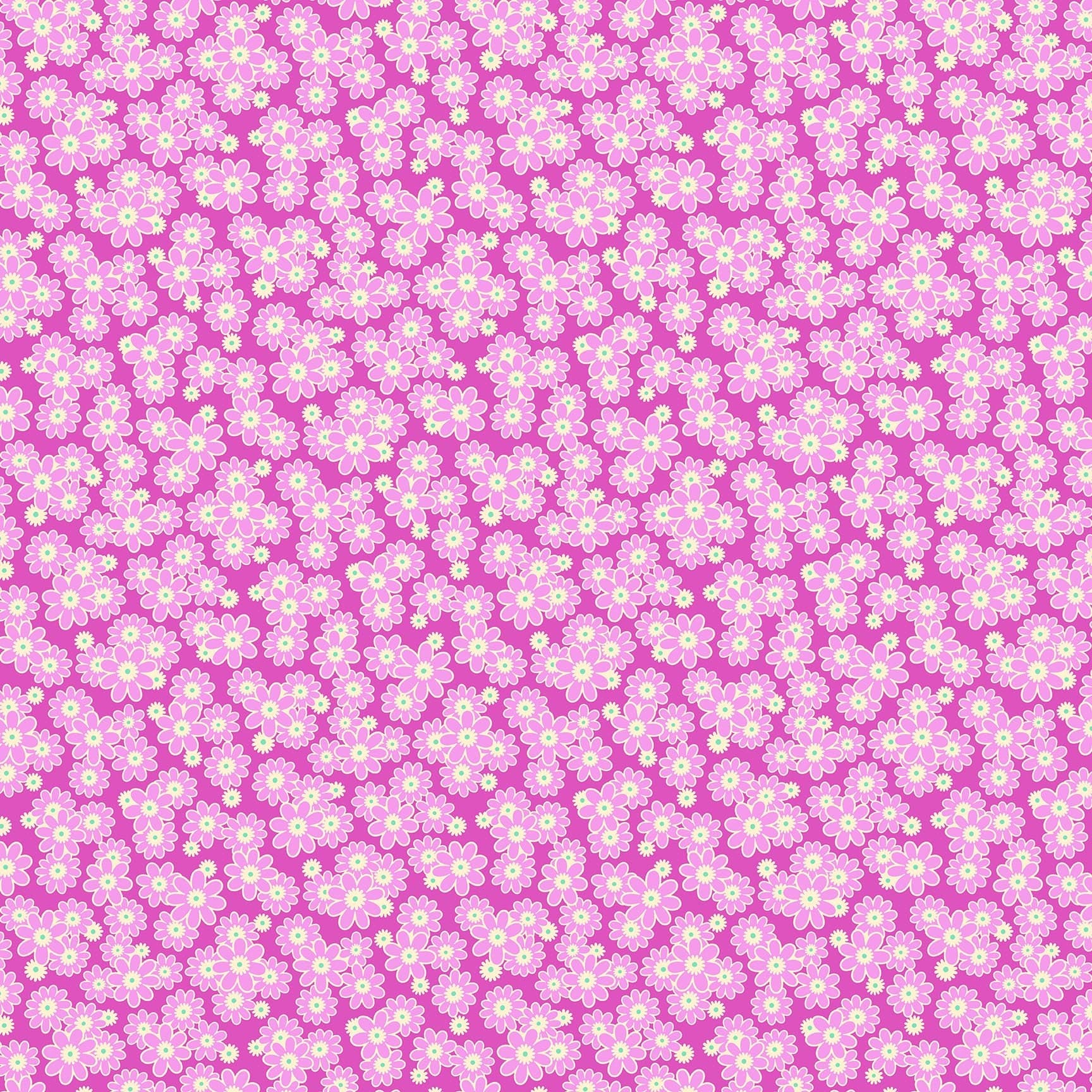 Dear Daisy in Violet quilting fabric, part of the Daisy Crush fabric collection by Heather Bailey (SKU: 91284-28)