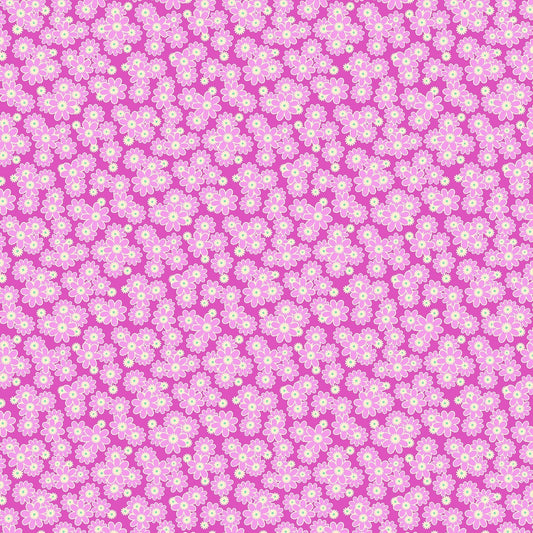 Dear Daisy in Violet quilting fabric, part of the Daisy Crush fabric collection by Heather Bailey (SKU: 91284-28)