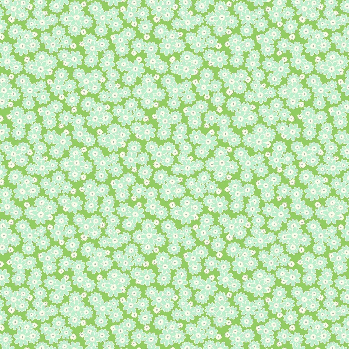 Dear Daisy in Clover quilting fabric, part of the Daisy Crush fabric collection by Heather Bailey (SKU: 91284-72)