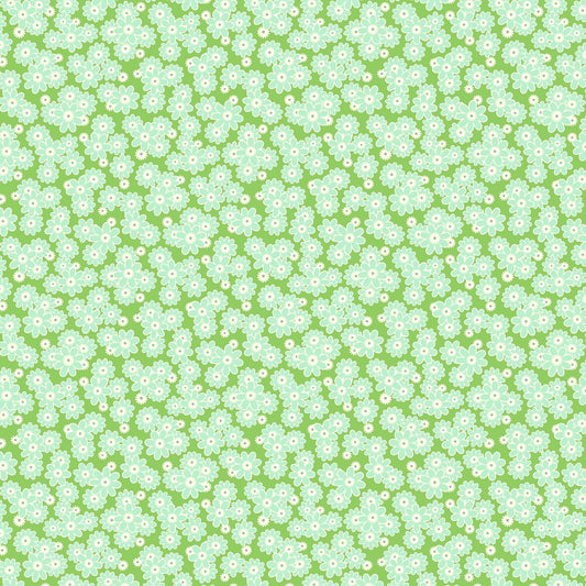 Dear Daisy in Clover quilting fabric, part of the Daisy Crush fabric collection by Heather Bailey (SKU: 91284-72)