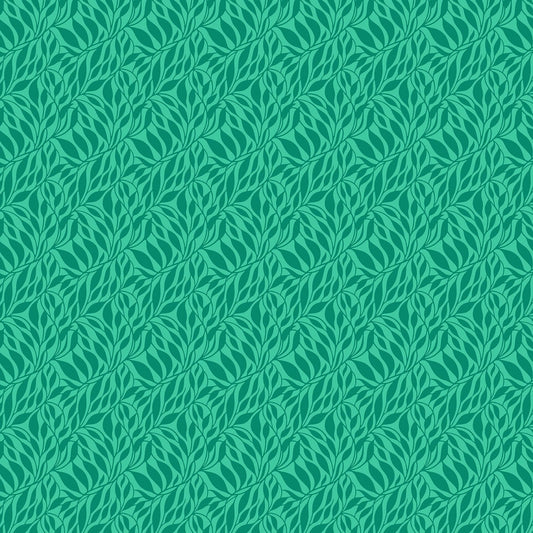 Wander in Emerald quilting fabric, part of the Daisy Crush fabric collection by Heather Bailey (SKU: 91286-64)