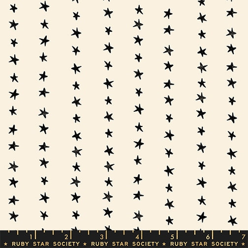 Daisy Days - Starry Stripe in Black On Natural - by Ruby Star Society (Preorder)