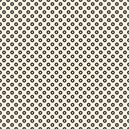 Moda's small stylized black daisies with white centers on natural Daisy Days by Ruby Star Society's Alexia Abegg cotton quilting fabric.