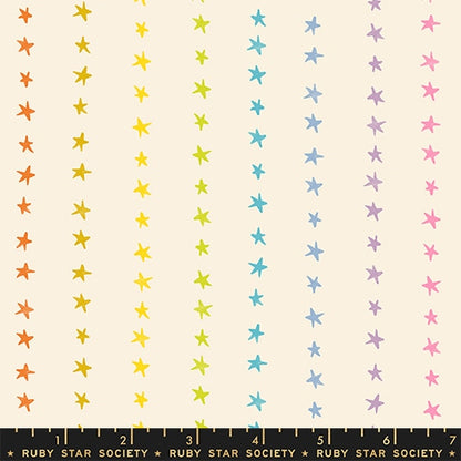 Daisy Days - Starry Stripe in Multi On Natural - by Ruby Star Society (Preorder)