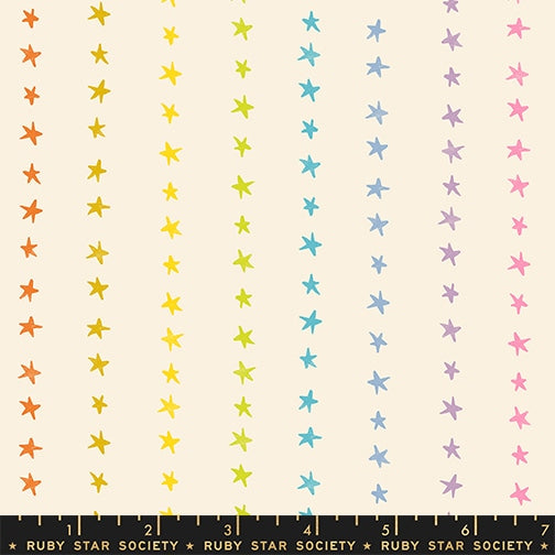 Daisy Days - Starry Stripe in Multi On Natural - by Ruby Star Society (Preorder)