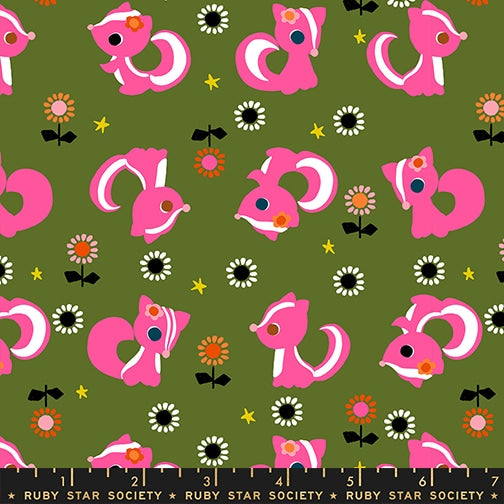 Daisy Days - Flower Friends in Sarah Green - by Ruby Star Society (Preorder)