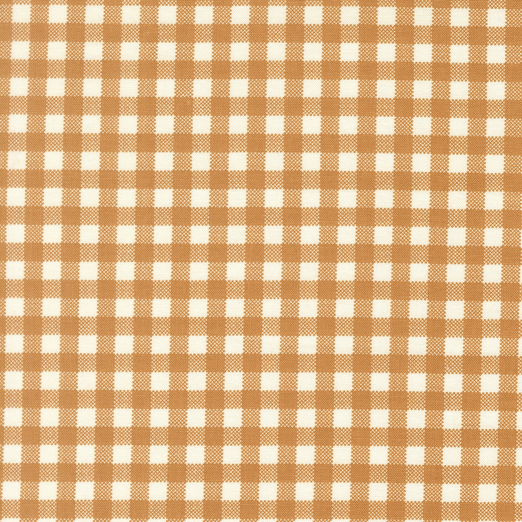Moda's cookie brown and cream gingham checks December Darling by My Sew Quilty Life cotton quilting fabric