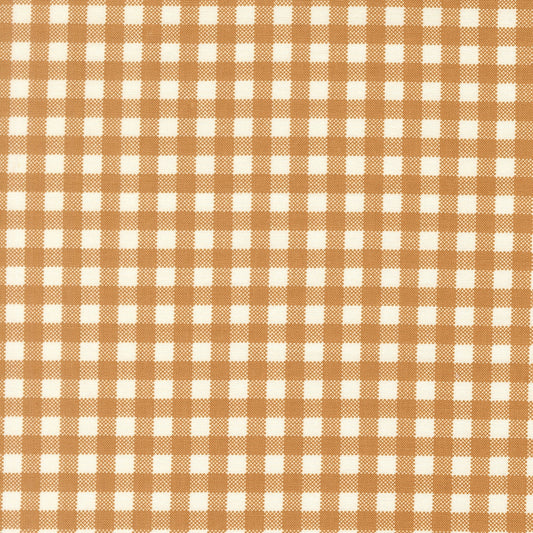 Moda's cookie brown and cream gingham checks December Darling by My Sew Quilty Life cotton quilting fabric