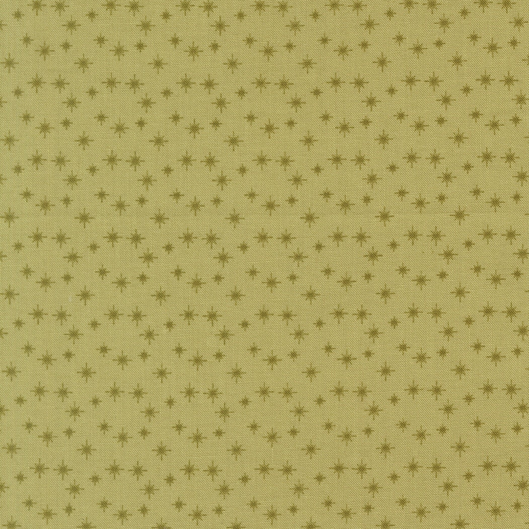 Moda's December Darling holly green stars by My Sew Quilty Life cotton quilting fabric with olive green accents.