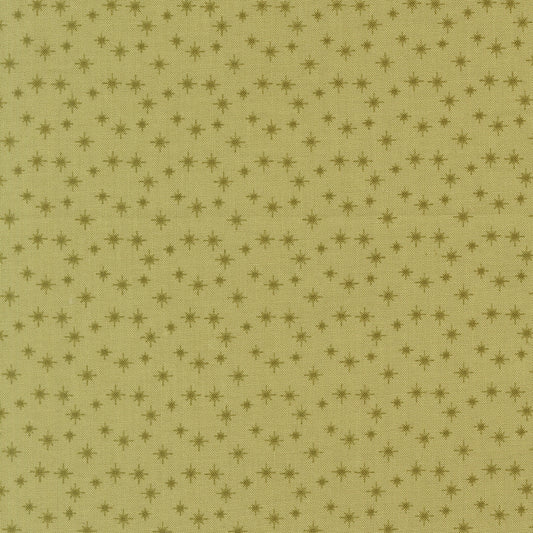 Moda's December Darling holly green stars by My Sew Quilty Life cotton quilting fabric with olive green accents.