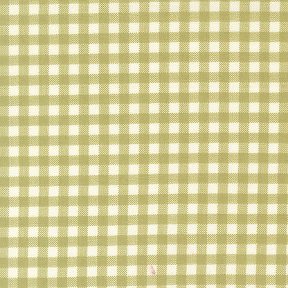 Moda's holly green and cream gingham checks cotton quilting fabric from December Darling by My Sew Quilty Life.