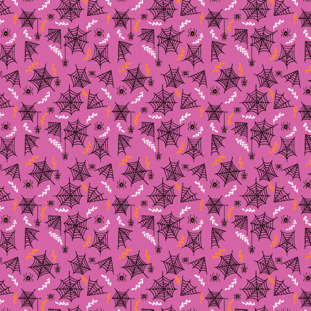 Cotton quilting fabric pattern called 'Tangled Web'. Part of the 'By the Glow of the Moon' fabric collection. Designed by Dominika Godette for fabric company Cotton + Steel. SKU: DG104-TT2. 44-45 inch width.