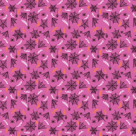 Cotton quilting fabric pattern called 'Tangled Web'. Part of the 'By the Glow of the Moon' fabric collection. Designed by Dominika Godette for fabric company Cotton + Steel. SKU: DG104-TT2. 44-45 inch width.