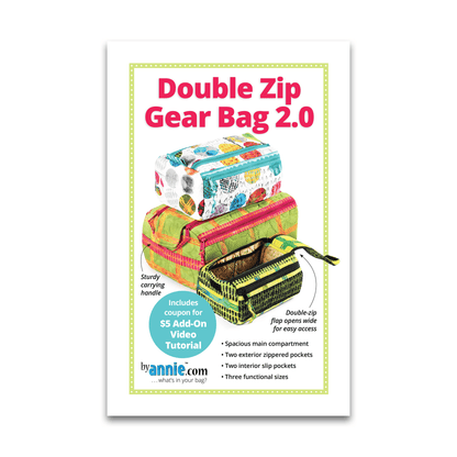 Double Zip Gear Bag 2.0 - By Annie - Printed Bag Pattern