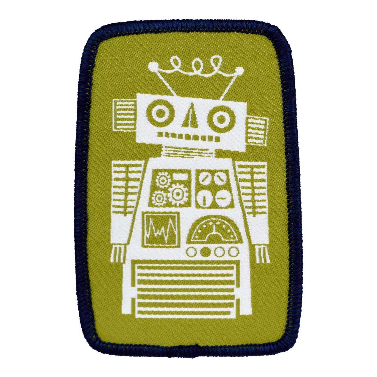 3, 2, 1... Blastoff - Roller Robot - 53x80mm - Iron-on Applique Patch