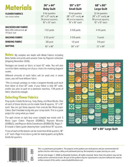 Posy Pattern by Patterns By Elizabeth Hartman (Preorder)