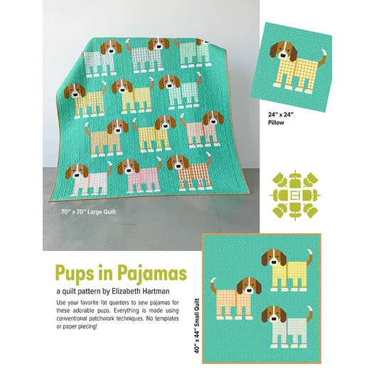 Pups in Pajamas Pattern by Patterns By Elizabeth Hartman (Preorder)