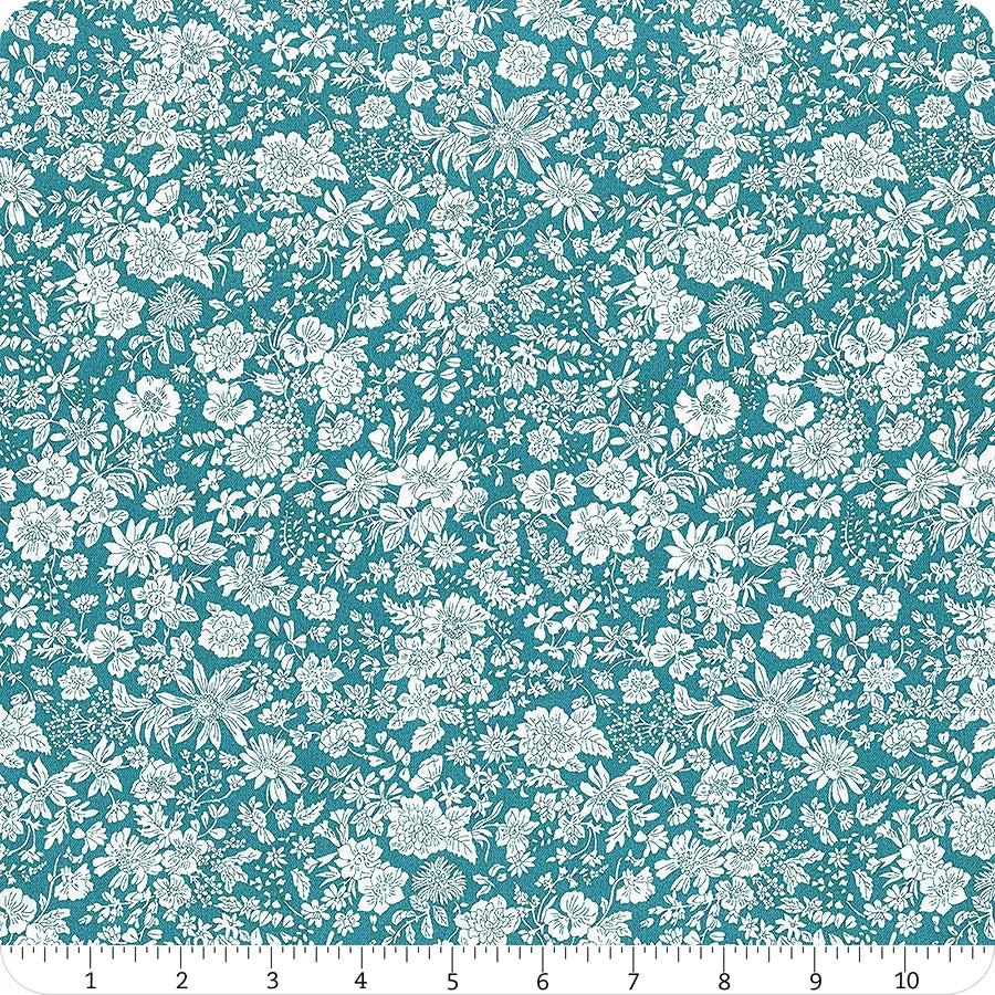 Emily Belle - Peacock - Liberty Fabrics - 01666413A - Half Yard