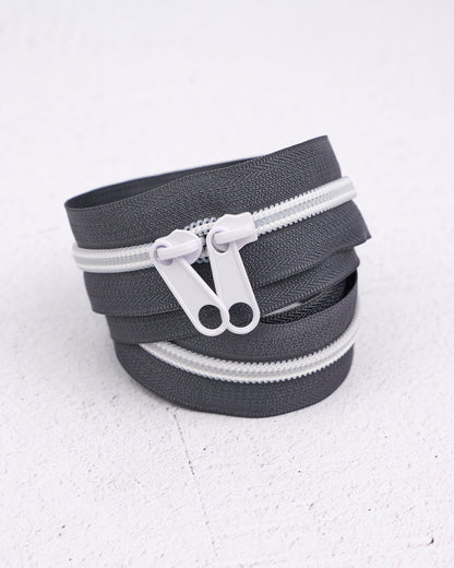 Ash - Handbag Zipper - Renaissance Ribbons