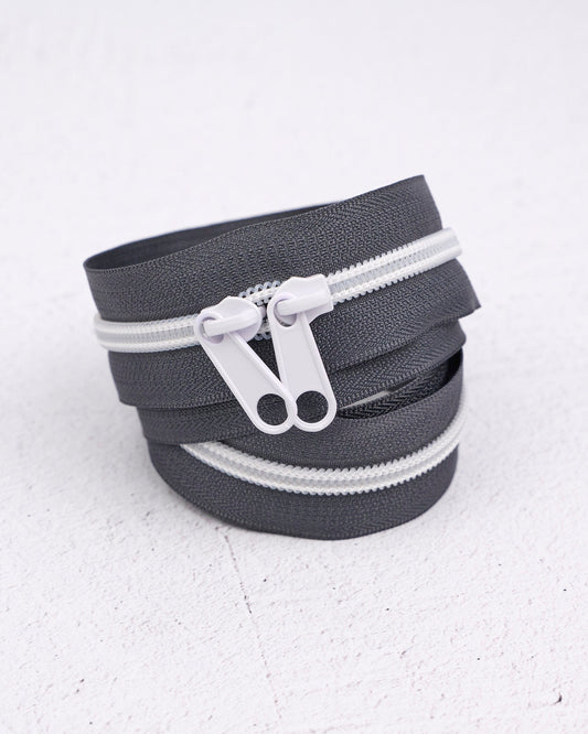 Ash - Handbag Zipper - Renaissance Ribbons