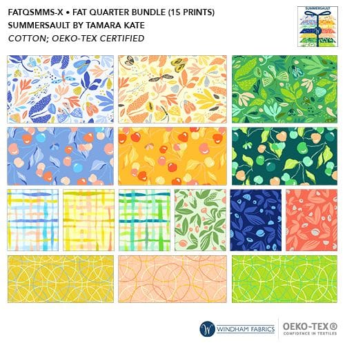 Summersault - FATQSMMS-X - 15 Pieces Fat Quarter Bundle
