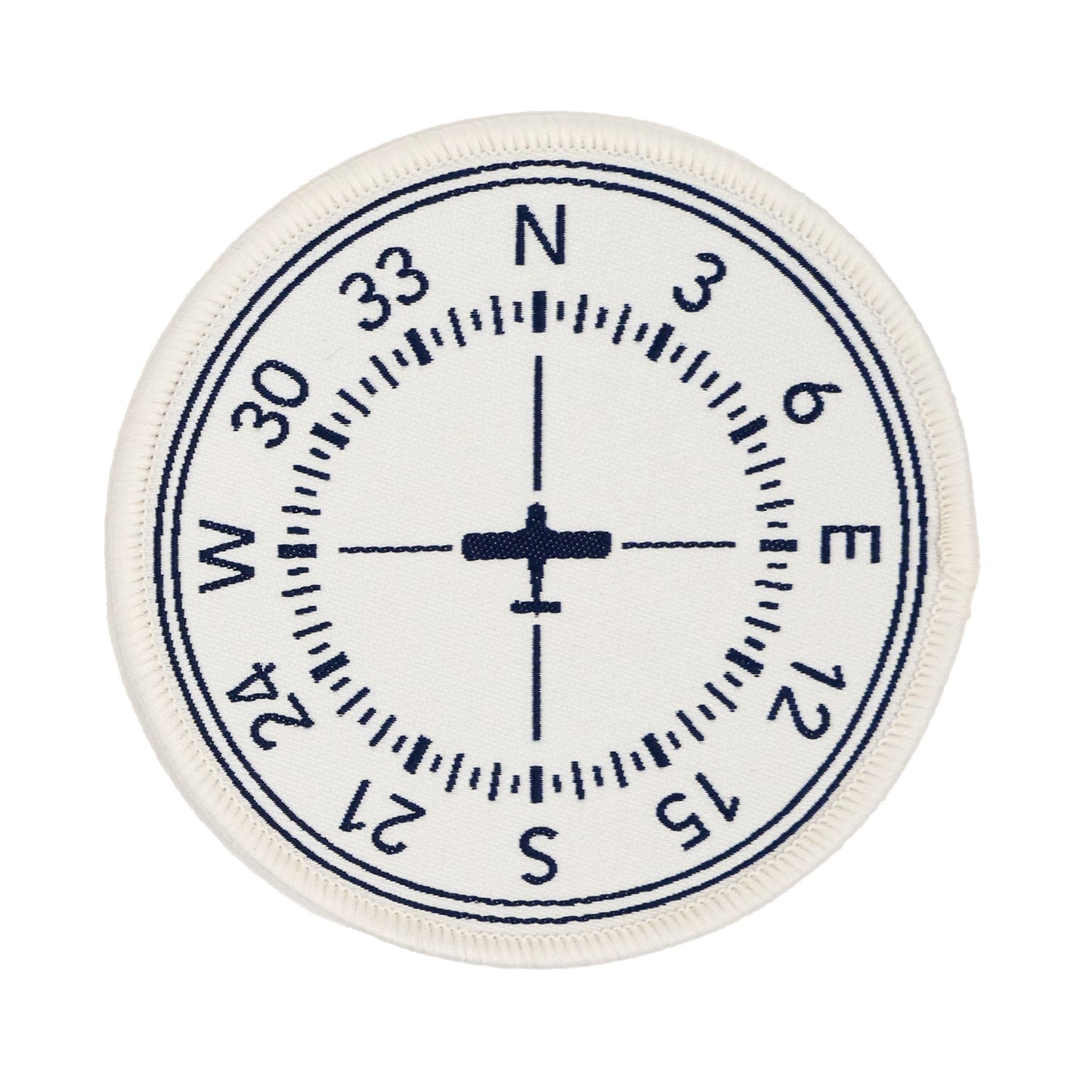 High Flight - Magnetic Compass - by Sarah Thomas - 76x76mm - Iron-On Applique Patch