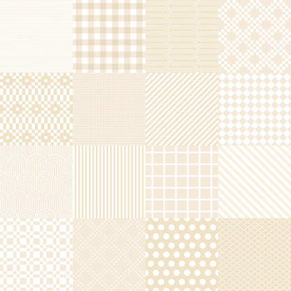 Moda's parchment sampler cheater print cotton quilting fabric. Float by Ruby Star Society's Rashida Coleman Hale, with geometric patterns in parchment and ivory.