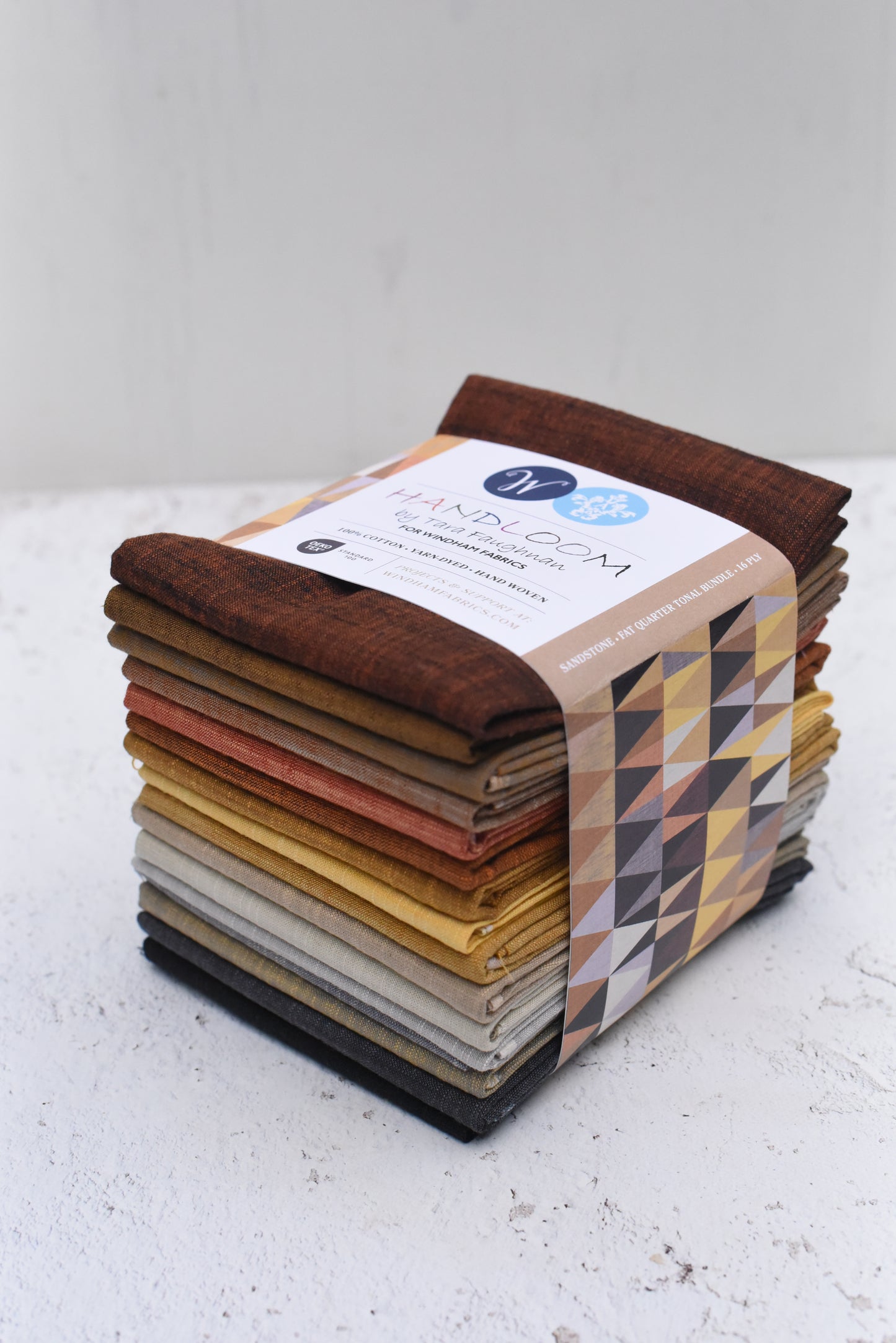 Handloom Fat Quarter Color Stories Bundle in Sandstone by Tara Faughnan, 16 pieces (Preorder)