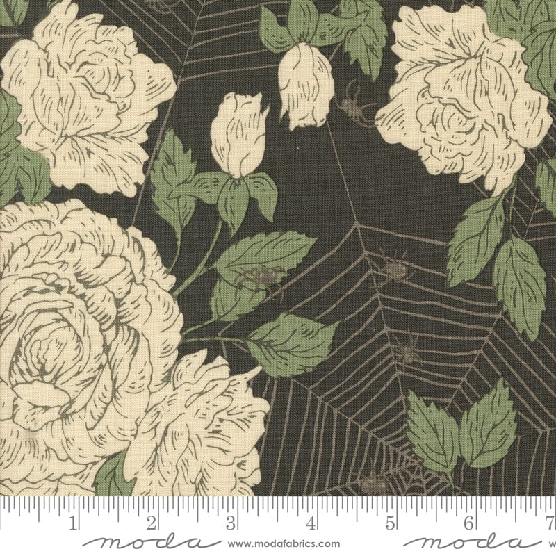 Home Sweet Haunt - Haunted Roses in Charcoal - Stacy Iest Hsu - 20911 16 - Half Yard