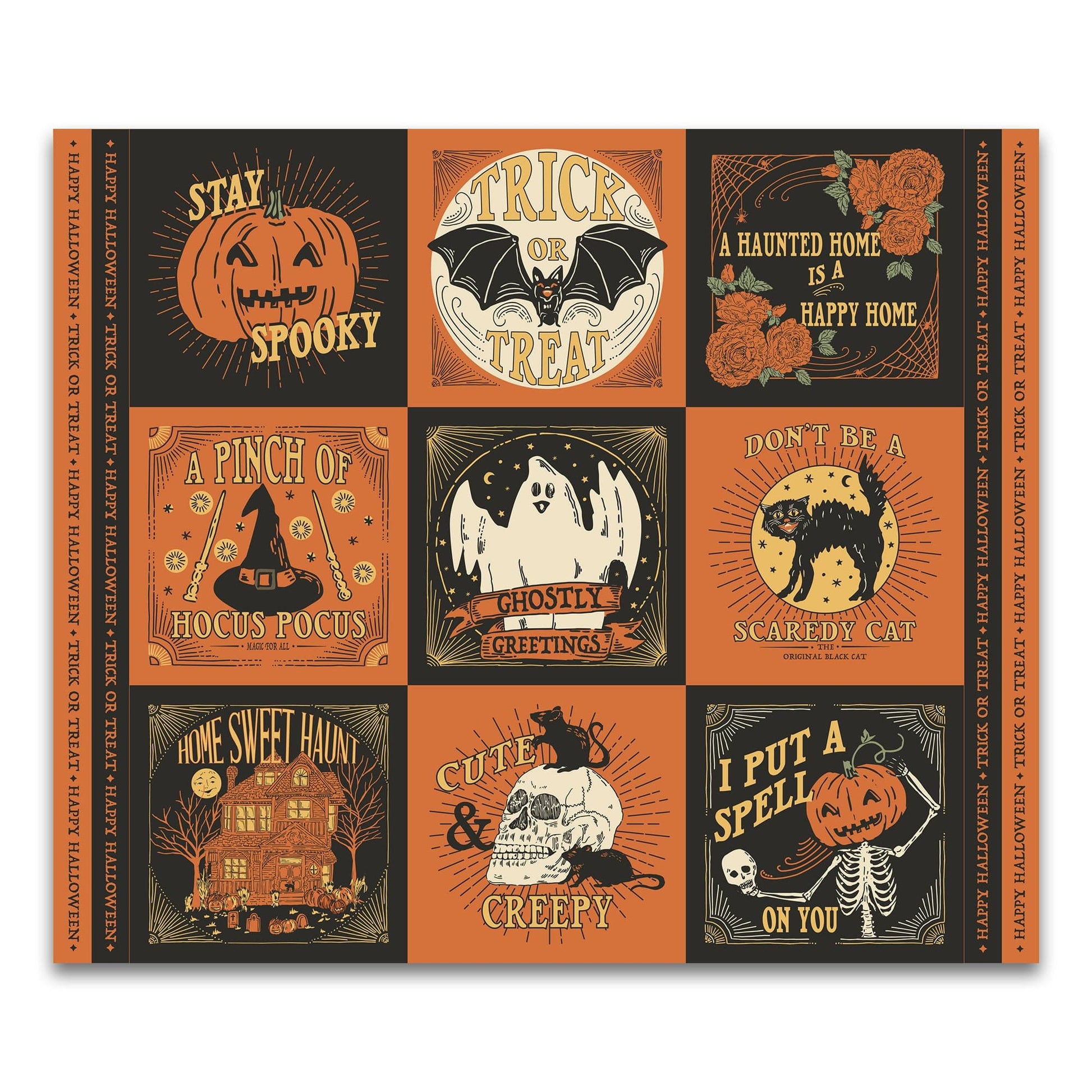 Home Sweet Haunt - Haunted Square Panel - 36" x 44" - Stacy Iest Hsu - 20919 11 - Fabric Panel
