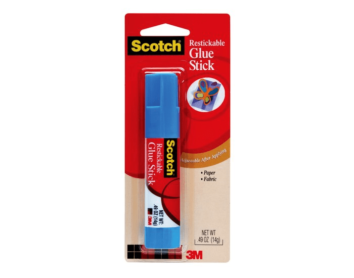 Scotch Restickable Glue Stick - 0.49 oz - 7010416452