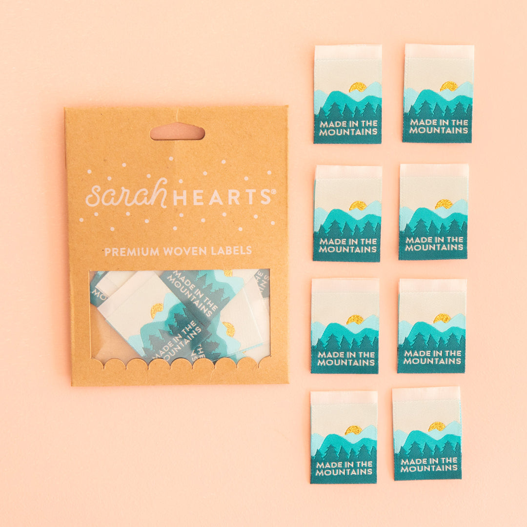 Sarah Hearts - Made in the Mountains - Sewing Woven Clothing Label Tags - SHLP120