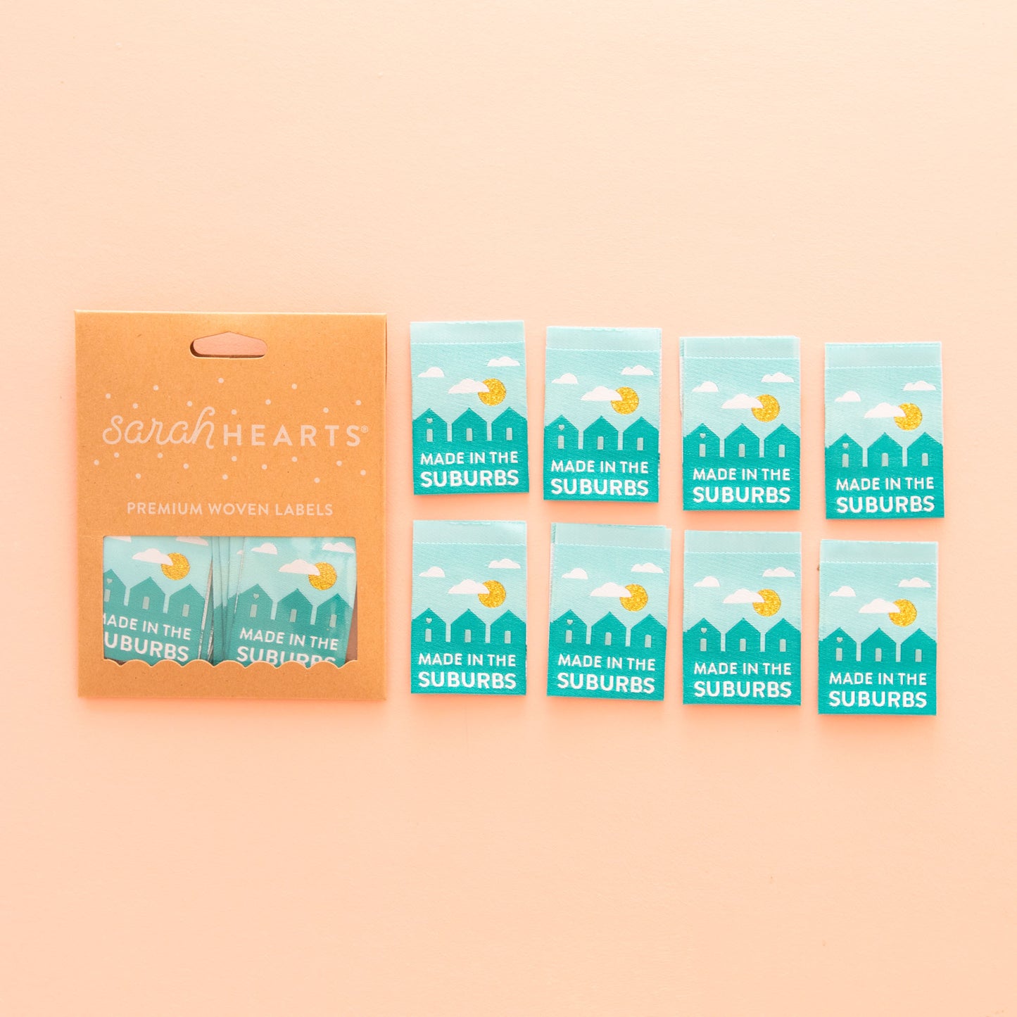 Sarah Hearts - Made in the Suburbs - Sewing Woven Clothing Label Tags - LP135