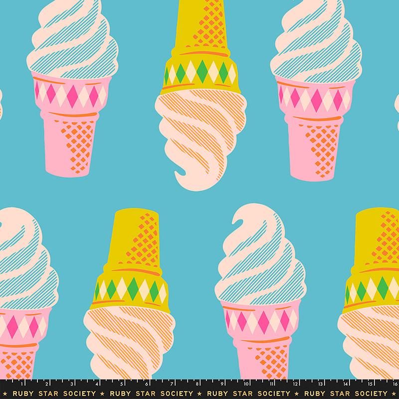 Sparkle Mart - Cake Cone in Turquoise 108" - Melody Miller - RS0124 12 - Half Yard (Preorder)