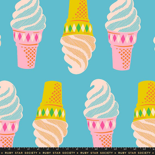 Sparkle Mart - Cake Cone in Turquoise 108" - Melody Miller - RS0124 12 - Half Yard (Preorder)